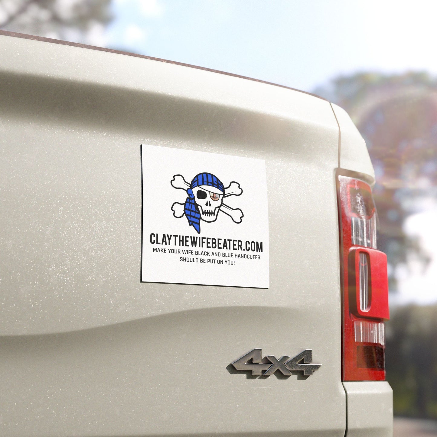 Black and Blue Pirate Hugh | Car Magnets Stickers